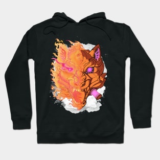 Metal Cyber Wolf Unleashed Hoodie